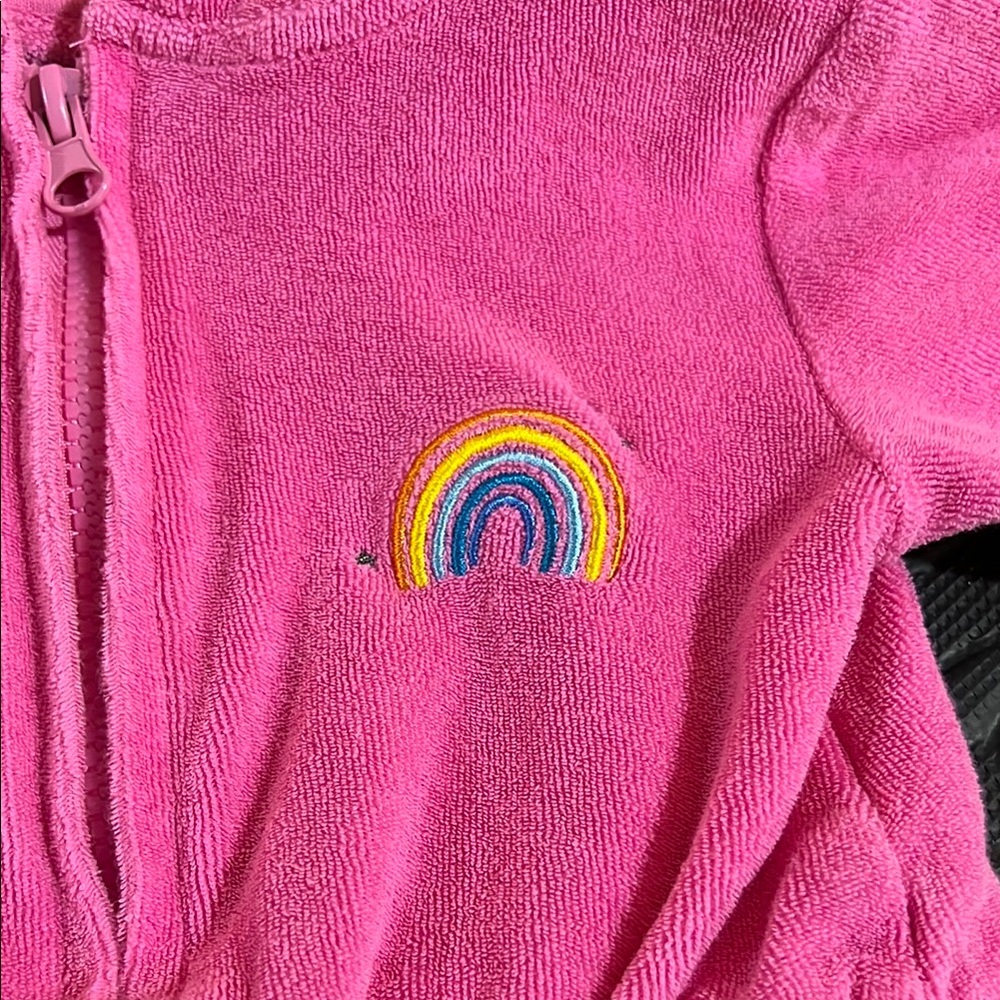 Andy & Evan Terry Cloth pink rainbow swimsuit coverup 2t - Picture 2 of 4